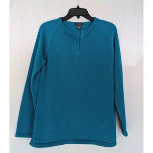 Kate Landry Knit Sweater Women's S  Long Sleeve Pullover Stretch Teal